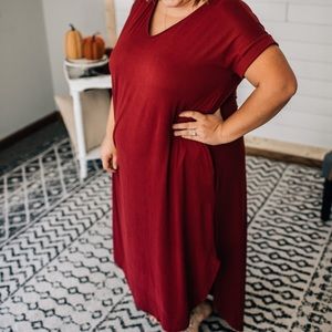 NWT Entro Burgundy Maxi Dress